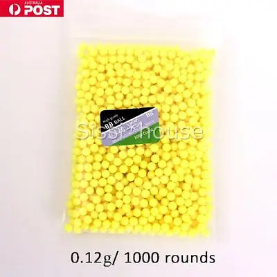 1000X Yellow Hard Airsoft Pellets BB Strikeball 0.12g - 6mm Tactical BB Balls AU • $37.19