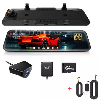 WOLFBOX Dash Cam 4K+2.5K Front And Rear View Mirror Dash Camera With Free 64GB • $296.99