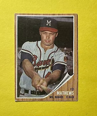 1962 Topps Ed Matthews #30 Braves Hof • $19.99