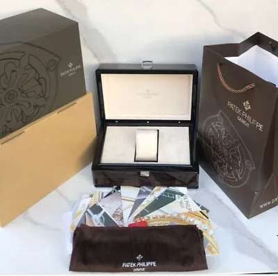 Brand New Patek Philippe Wooden Nautilus Watch Box Leather Case With Manuals • $178.11