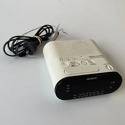 $44.95 • Buy Vintage 1990 Sony Dream Machine Radio Alarm Clock ICF-C218 White Working