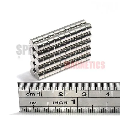 100 Magnets 4x3 Mm Neodymium Disc Small Round Craft Fridge Magnet 4mm Dia X 3mm • £7.39