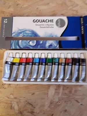 Daler-Rowney Simply Gouache Paint Set 12 Assorted Colours Used. • £4.99