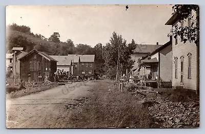 J87/ Stone Creek Ohio RPPC Postcard C1910 Tuscarawas Main St Stores   1668 • $42