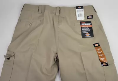 NWT New Dickies Men's Regular Fit Straight Leg Flex Brown Cargo Work Pants 40x34 • $24.96