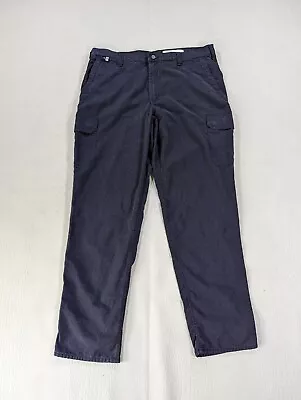 Carhartt FR Size 38x34 FLAME RESISTANT Navy Blue Cargo Work Pants 344-20 • $19.95