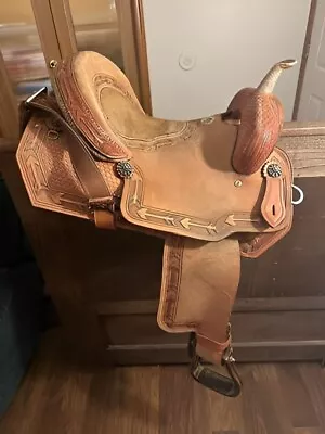 15 Alamo  Saddlery Air Barrel Saddle  • $650