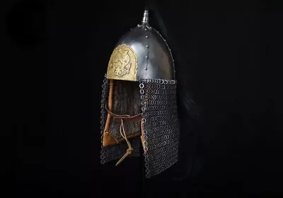 Early Medieval Helmet W Chainmail SCA Larp Reenactment Cosplay Costume Replica • $175