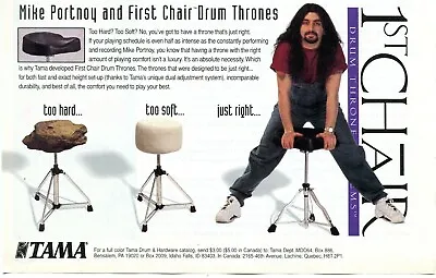 1997 Small Print Ad Of Tama 1st First Chair Drum Throne W Mike Portnoy • $9.99