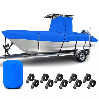 T-Top Boat Storage Cover Waterproof & UV Resistant Boat Covers 17-19ft (Blue) • $93.99