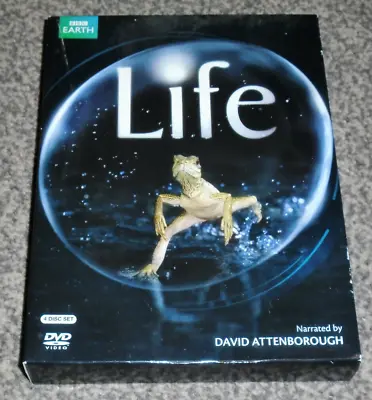 Life : David Attenborough Bbc Earth 4 Disc Dvd Boxset In Vgc (free Uk P&p) • £4.49