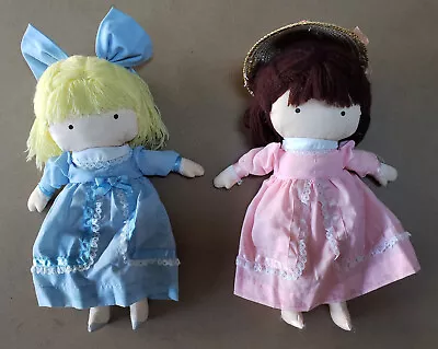 Joan Walsh Anglund WindUp Musical Dolls - Blonde JESSE  & Brunette JANE EUC 1989 • $25