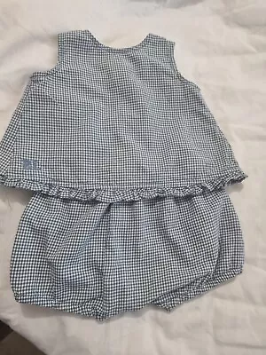 Ralph Lauren Checked 2 Pce Set Size 0-3 M. • $32