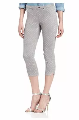 HUE Jeans Capri Leggings Gray Polka Dot Women's Size Medium U13398 • $17.99