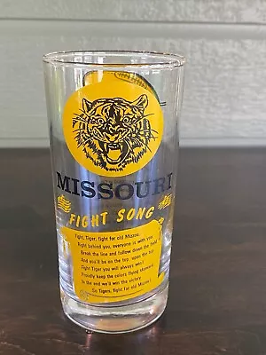 Vintage Mizzou Missouri Tigers Tumbler Glass 1968 Football Schedule  • $14.99