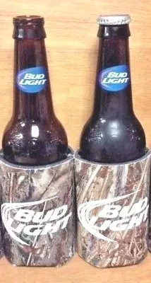 Bud Light Real Tree Mossy Oak Camo Beer Koozie Cans Or Bottles - Two (2) New F/S • $10.95