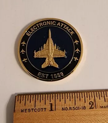 Us Navy Challenge Coin Electronic Attack Squadron 130 (vaq-130)  Zappers   • $49