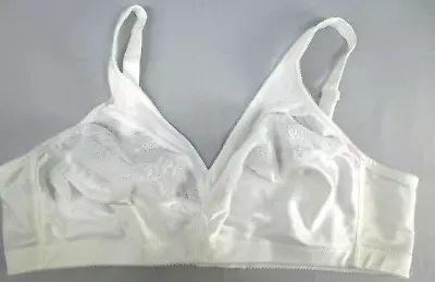 Exquisite Form Bra 46D White Full Figure Support Fuller Cup Style # 584 • $8.99