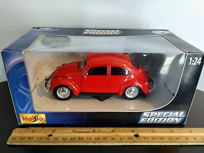 Sealed Maisto Special Edition 1:24 Red VW Beetle Bug Detailed Diecast Model • $25