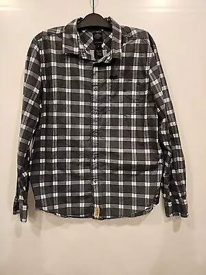 Harley Davidson Black Label Sz L  Black/Blue/White Plaid Long Sleeve Button Up  • $27.99