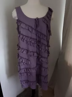 J.Crew Factory Store Women Purple Casual Ruffle Dress 12 • $39.99