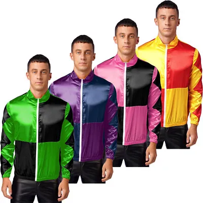 Men Horse Jockey Costume Equestrian Horse Racer Uniforms Vintage Coat Streetwear • $13.94