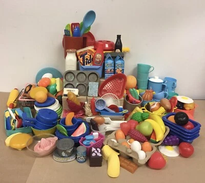 $90 • Buy Vintage -Modern Huge 248pc Pretend Play Kitchen Set Food Pots Pans Dishes & More