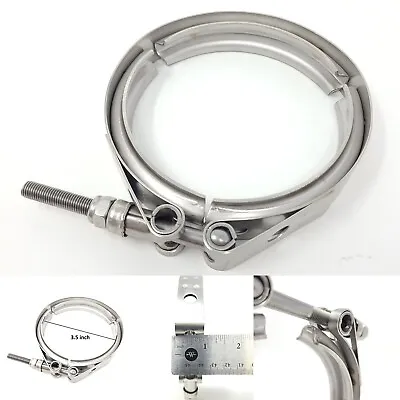 $12.97 • Buy 3.5  Exhaust V-Band Clamp Stainless Steel Turbo Downpipe 88.9mm Heavy Duty