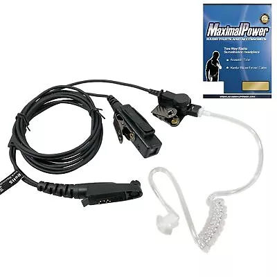 MaximalPower 2-Wire Headset Earpiece Mic PTT Mic For MOTOROLA EX500 EX600 • $19.98