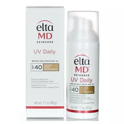 Elta MD UV Daily Broad Spectrum SPF 40 Tinted 1.7oz/48g NEW IN BOX Exp:  2/2026 • $34.94
