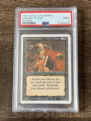 MTG 1994 Demonic Tutor Revised PSA 9 • $15.50