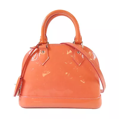 LOUIS VUITTON LV SHW Alma BB 2Way Shoulder Handbag M90967 Monogram Vernis Orange • $987