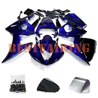 Blue Carbon Fiber Painted For Yamaha YZF R6 2005 Fairing Injection ABS Body Kit • $539.99