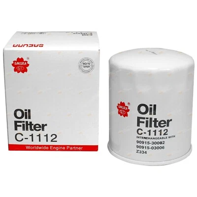 Oil Filter Sakura C1112 (Z334) Suits 1HZ 1HDT 4.2L 70 80 100 Series Diesel • $24.95