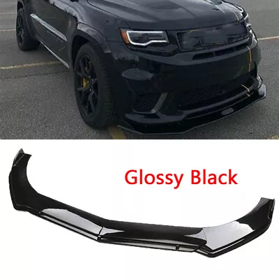 $55.95 • Buy For Jeep Grand Cherokee SRT SRT8 Front Bumper Lip Splitter Spoiler Gloss Black