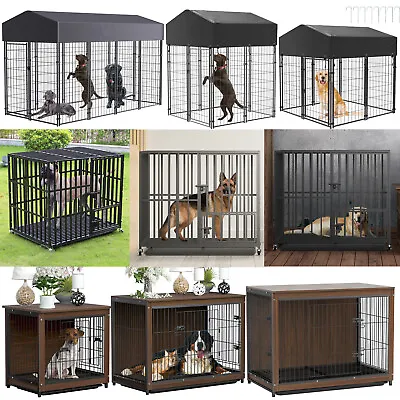 £115.93 • Buy Dog Cage Puppy Strong Animal Pet Crate Exercise Enclosure Kennel - Metal Wooden
