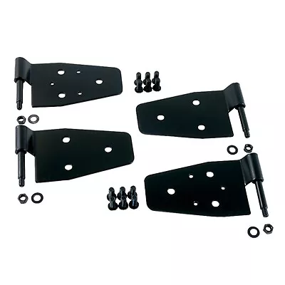 Rugged Ridge 11202.01 Black Half Doors Hinges Kit For 87-06 Jeep Wrangler YJ TJ • $79.99