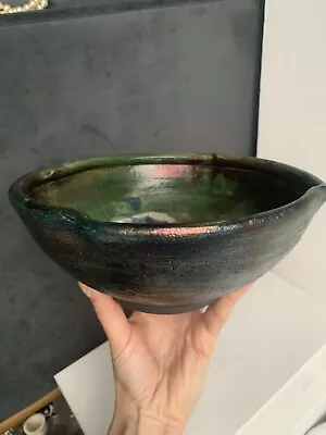 Raku Studio Copper Volcanic Fruit Bowl Home Decor • £19