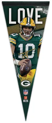 JORDAN LOVE Green Bay Packers NFL Signature Premium Felt Collectors PENNANT • $17.99