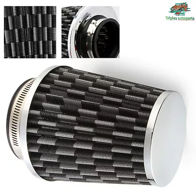 3  76mm Dry Air Filter High Flow Inlet Cold Air Intake Cone Replacement Carbon • $9.10