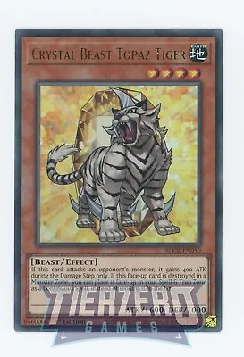 Yugioh Crystal Beast Topaz Tiger BLCR-EN050 Ultra Rare 1st Edition Near Mint • £1.79