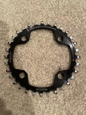 Wolf Tooth Drop Stop Chainring 32t 94 BCD 4-Bolt 9/10/11/12-Speed Aluminum Black • $40