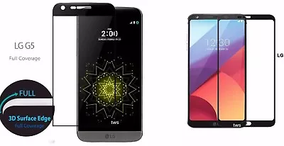 $5.49 • Buy Full Cover Tempered Glass Screen Protector For LG G5 G6 G7 LG Q7 / V20 V40 ThinQ