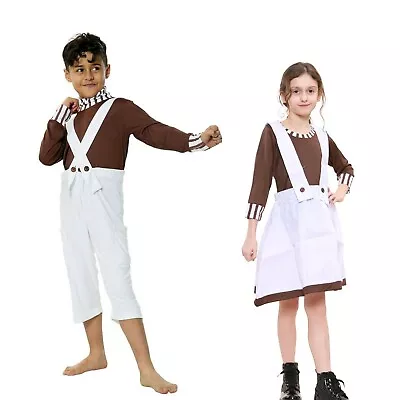 Child Chocolate Factory Worker Boy Book Week Film Character Fancy Dress Costume • £12.49