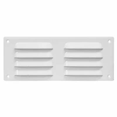 Metal Air Vent Grille 260mm X 105mm With Fly Screen Flat Louvre Duct Cover • £9.99