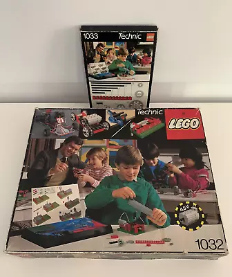 Vintage LEGO TECHNIC II 4.5v SET 1032 & 1033 Year 1985 Complete With Box • $170