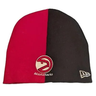 Atlanta Hawks Beanie Hat (New Era NBA Hardwood Classics) Red/Black • £19.99