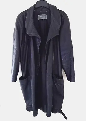 Michael Hoban North Beach Women's Size 7/8  Black Leather Zippers Coat Jacket • $159