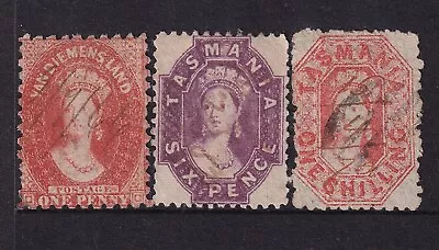 AUSTRALIA TASMANIA 1864-78 Queen Victoria Issues Sg. 58-141a Cv. £160 • $32.50