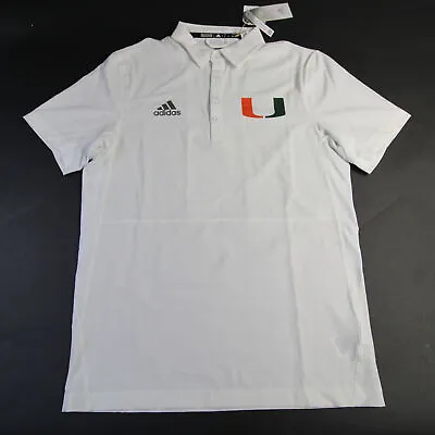 Miami Hurricanes Adidas Polo Men's White New • $18.56